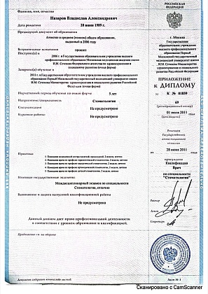Приложение к диплому